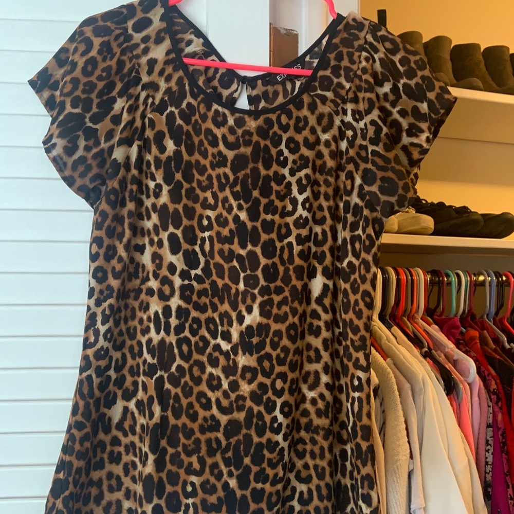 Express Leopard Print Blouse